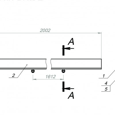 Ложемент В3618 ( L-2000 mm) со стремянками
