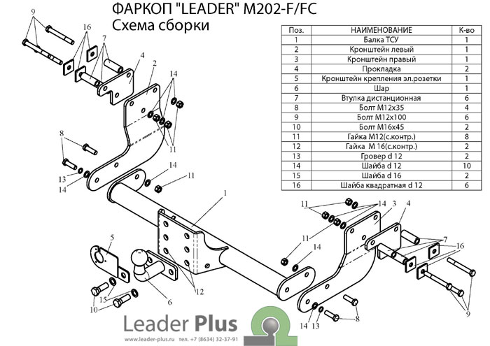 Фаркоп для MERCEDES Vito 638 фургон 1999-2003 FC|