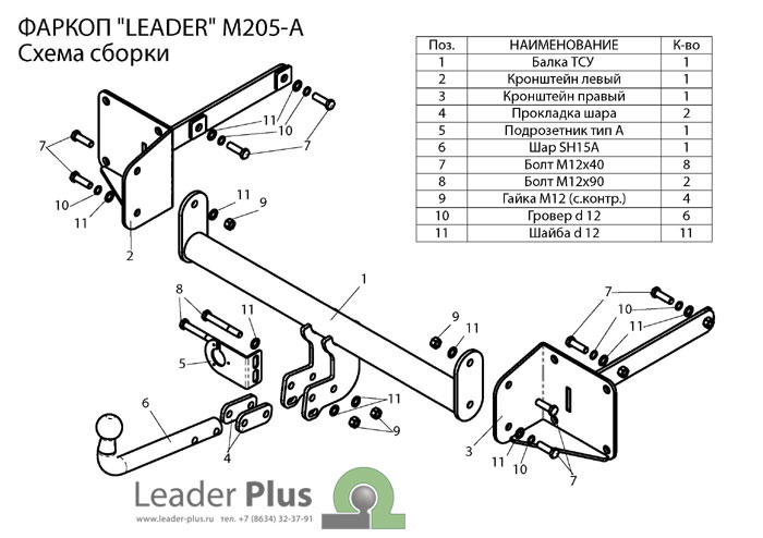 Фаркоп для MERCEDES M-Class W164 2005-2011|фаркоп на мерседес м класса|GLS W166 2016