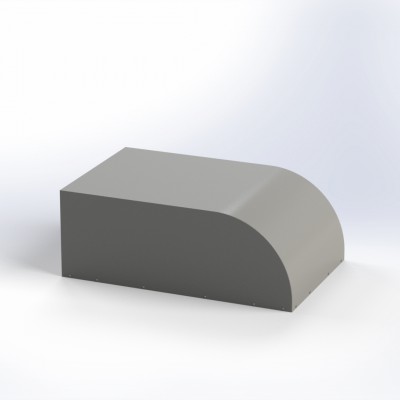 Тент ПВХ (630г/м2) 1220*2000*1500 прямоугольный (2 клапана)