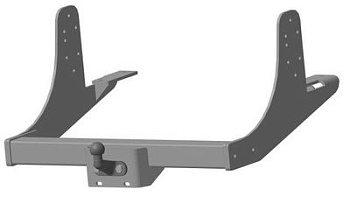 Фаркоп Газель 3302 (глушитель в бок) 1995-... фланцевое крепление шара