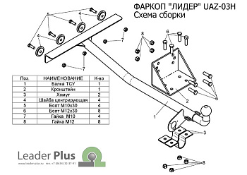 Фаркоп для УАЗ Патриот 3163