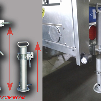 Стойка опорная D57 в сборе с хомутом (евро)