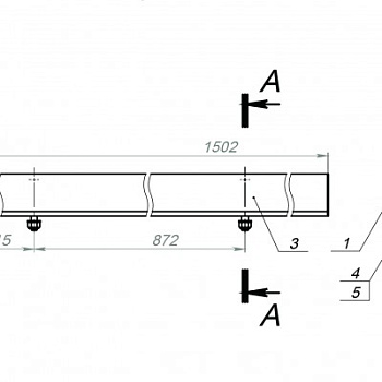 Ложемент H5521 ( L-1500 mm) со стремянками