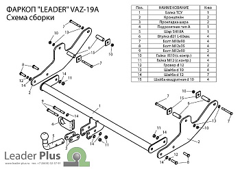 Фаркоп со съёмным шаром для Largus универсал