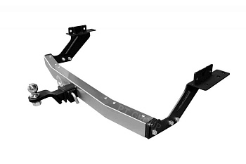 Фаркоп с нержавеющей накладкой Nissan Pathfinder R53 2022-... съемное крепление шара под американский квадрат