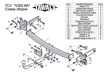 Фаркоп для VOLVO XC 70 универсал B 2007 c быстросъёмным шаром