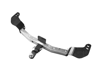 Фаркоп с нержавеющей накладкой Toyota Land Cruiser 200 2007-2021, Lexus LX 2016-2022 съемное крепление шара под американский квадрат