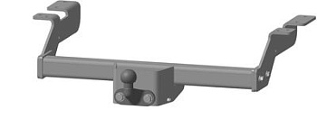 Фаркоп ГАЗ 2752 Соболь, ГАЗ 2217 Баргузин (глушитель в бок) 1999-... фланцевое крепление шара